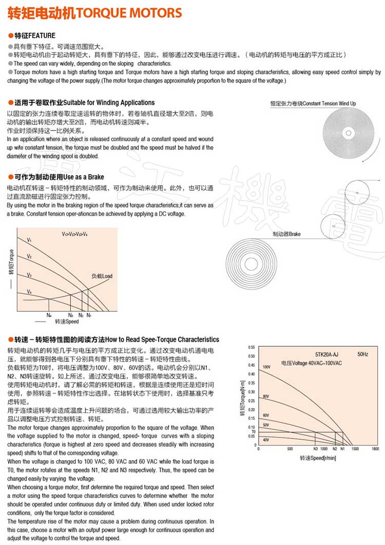 转矩电动机的特性和应用领域